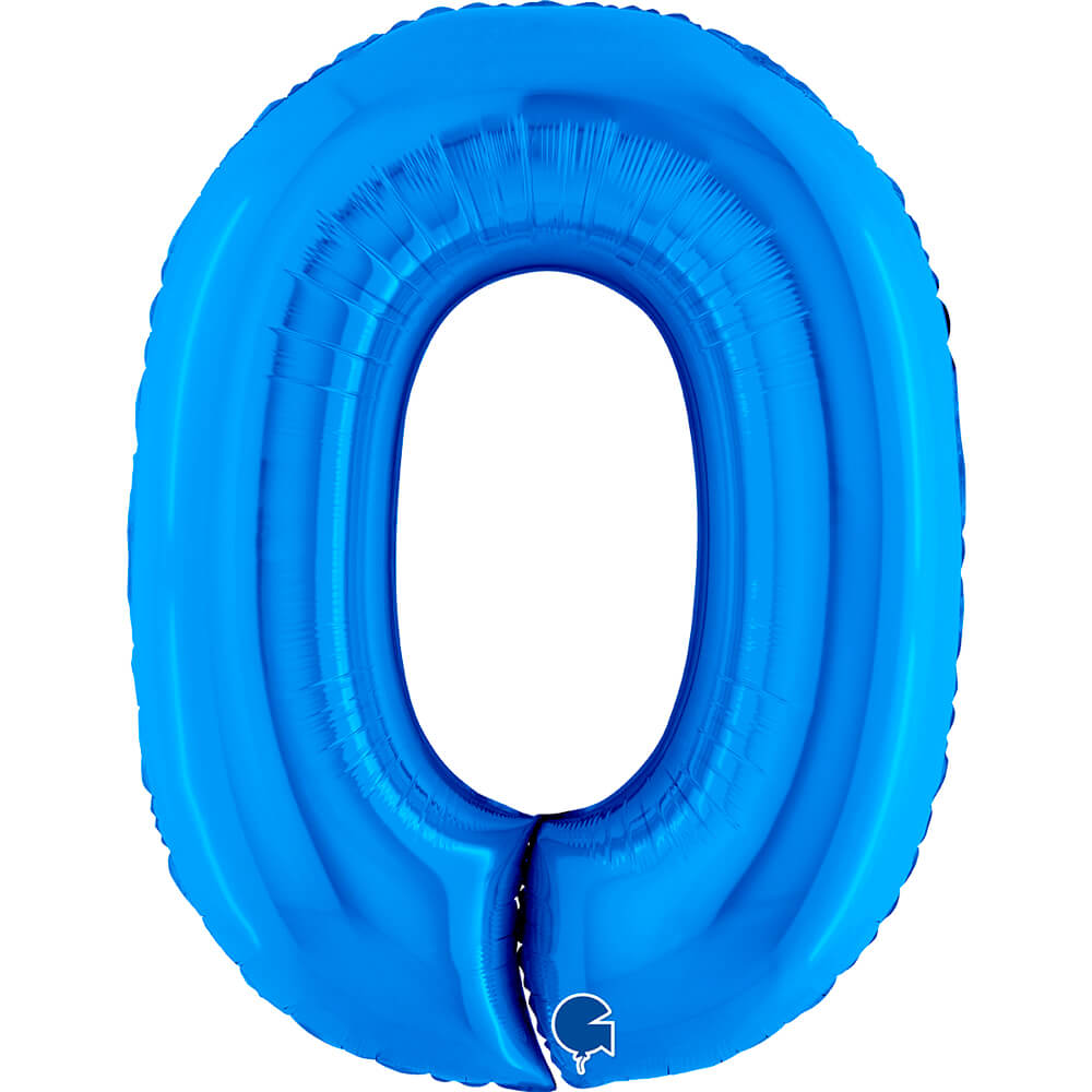 Ballon chiffre bleu - 40" - Gonflage Hélium en boutique