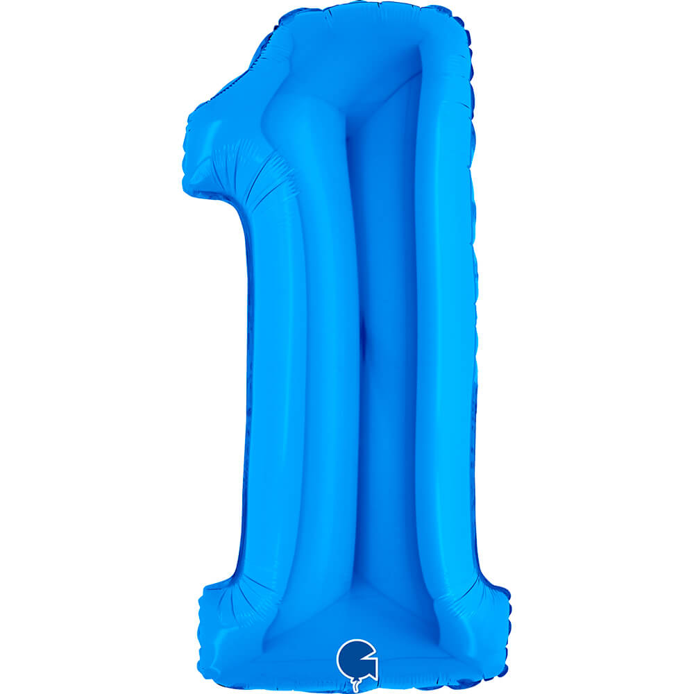 Ballon chiffre bleu - 40" - Gonflage Hélium en boutique