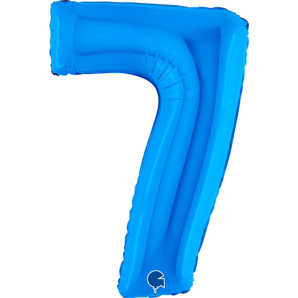 Ballon chiffre bleu - 40" - Gonflage Hélium en boutique
