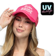 White "Team Bride" cap for women, perfect bachelorette party accessory, adult size, made of polyester and polystyrene, bridal shower hat with hangtag.