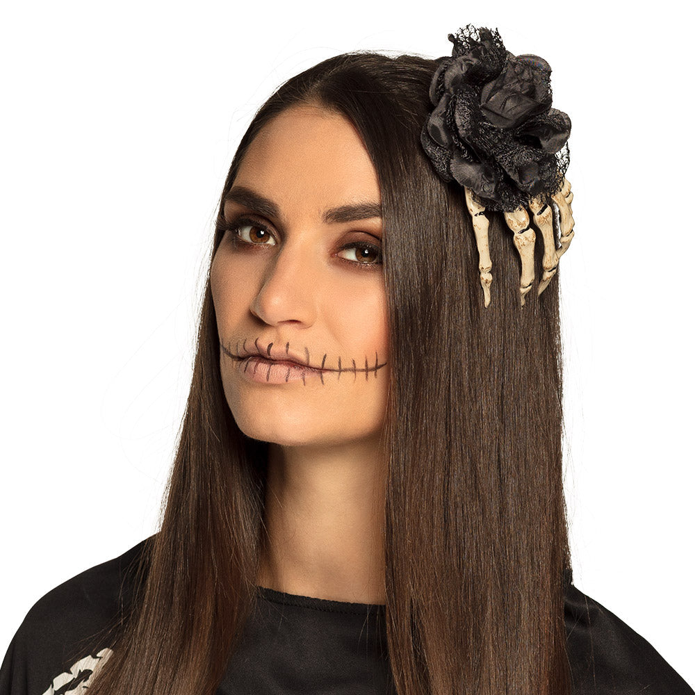 Halloween Festive Skeleton Hand Hair Accessory