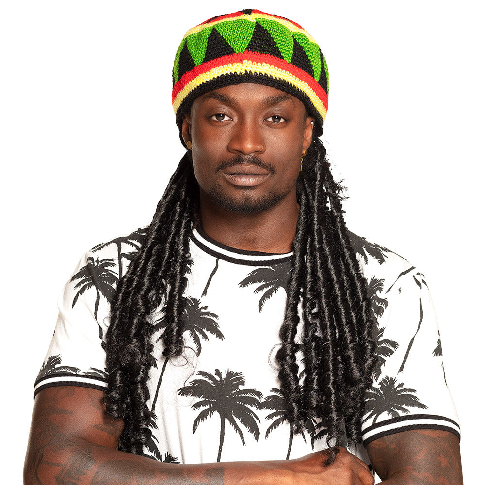 Rasta Beanie with Dreadlocks - Party and Costume