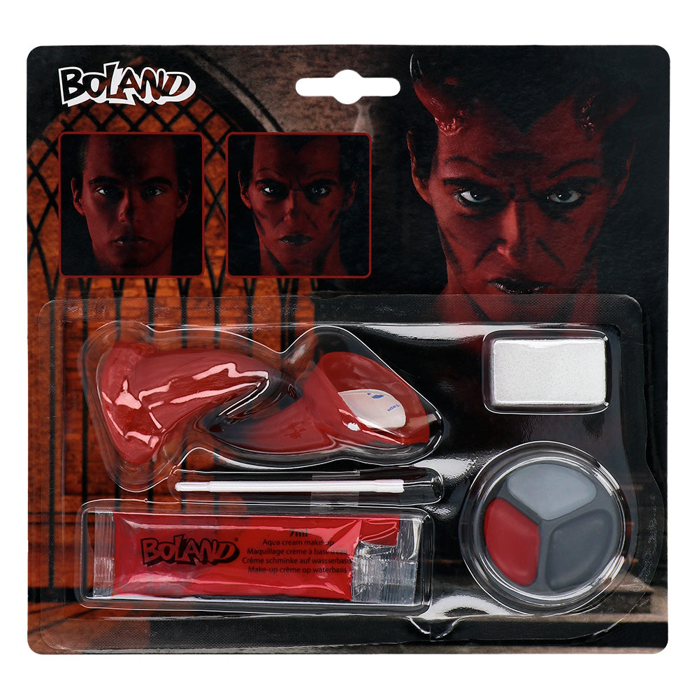 Festive devil makeup kit for Halloween