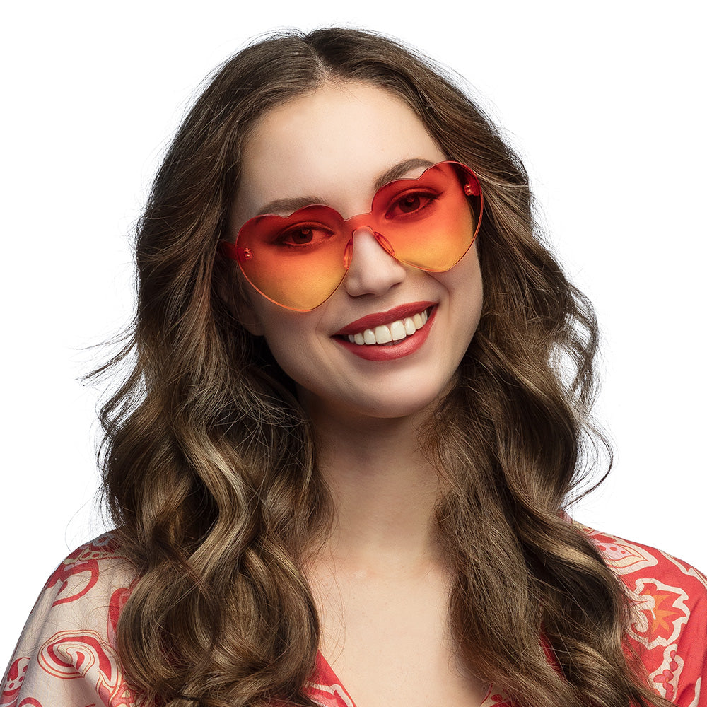 Love & peace heart festival party glasses
