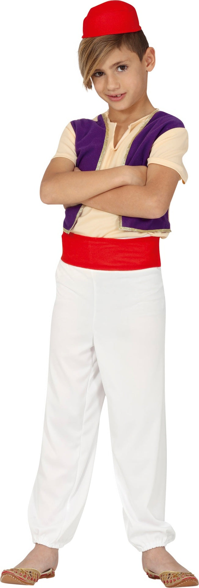Desert thief costume for children, white and multicolored
