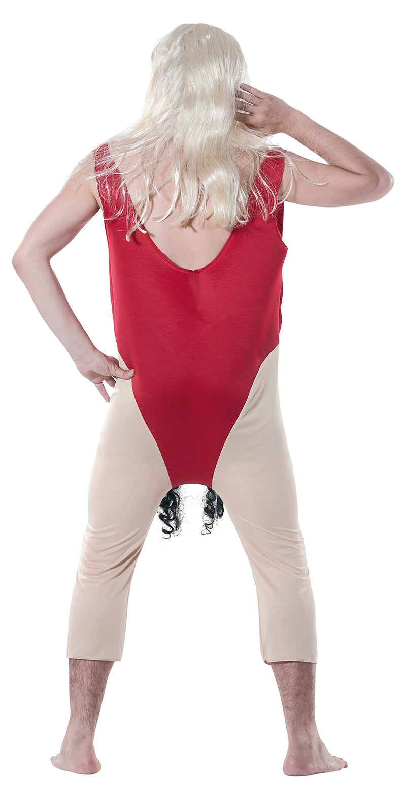Men's Lifeguard Costume - Red and Straw - Size L