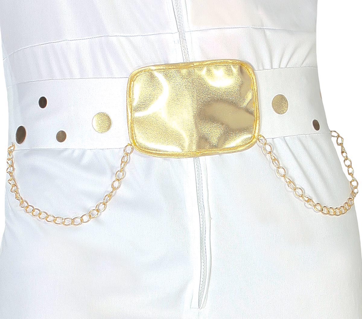 King of Rock Adult Costume - White and Gold - Size M