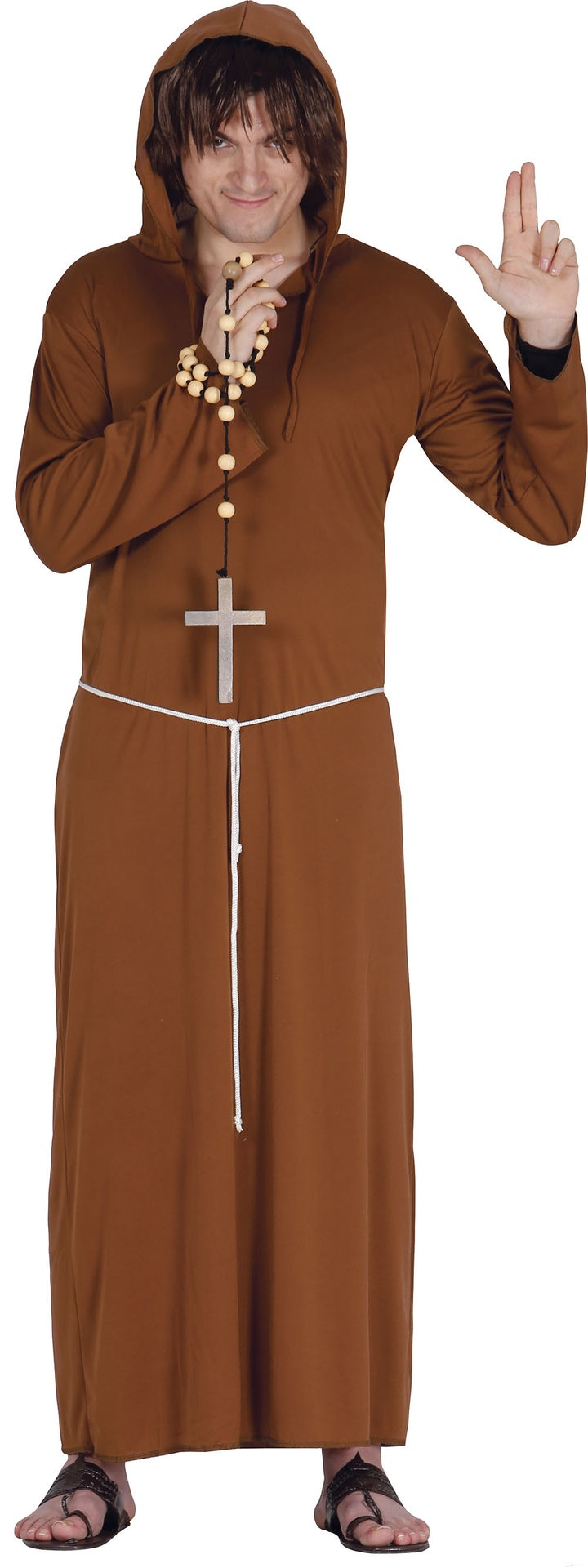 Déguisement Moine Homme Adulte - Capuche, Ceinture et Soutane