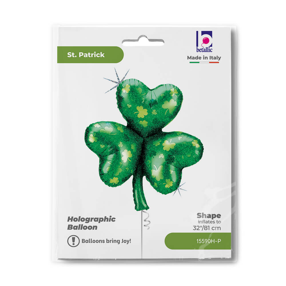 Ballon trèfle - Vert - 32" - Gonflage Hélium en boutique