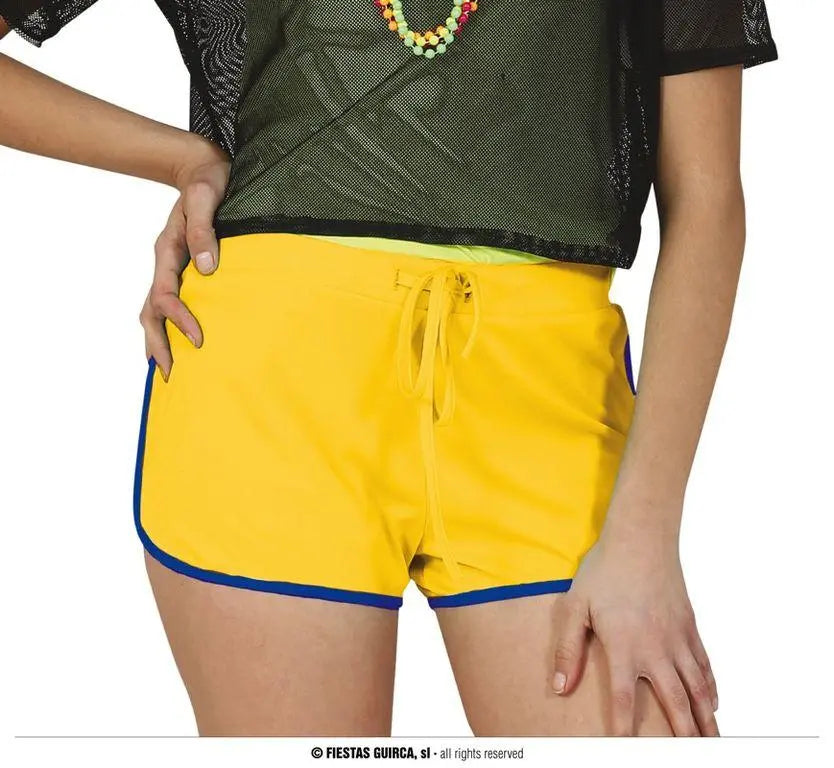 Short Années 80 Jaune – Look Rétro Ensoleillé