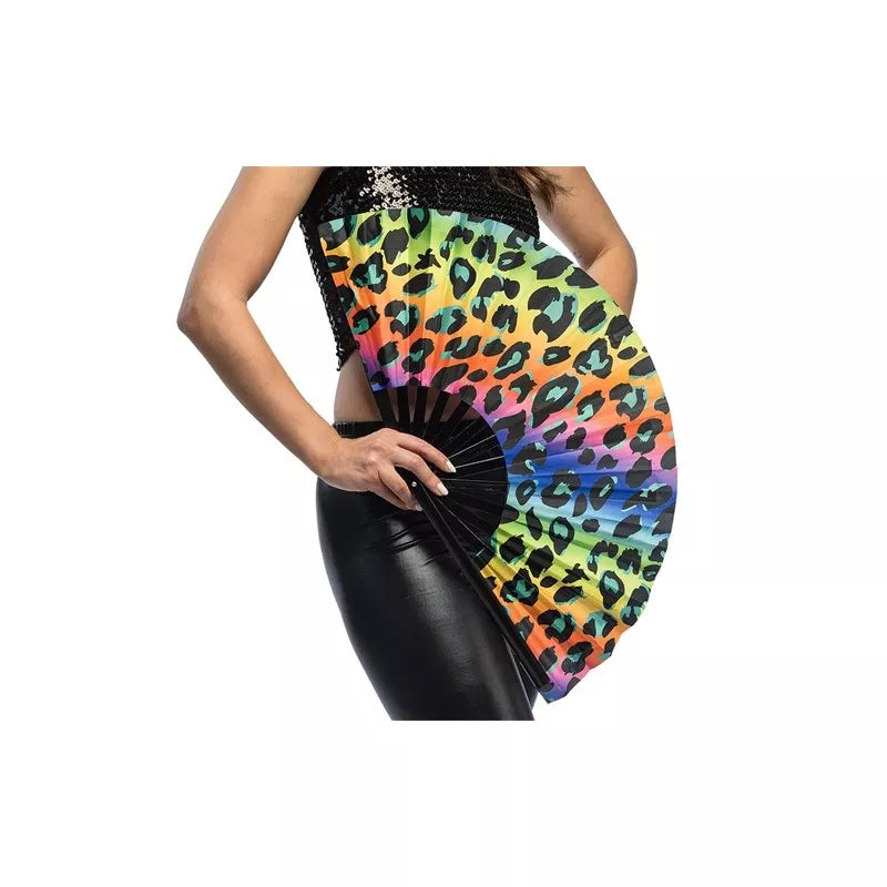 Éventail Rave Wild XL 64 cm – Le must-have de vos soirées sur la Côte d’Azur