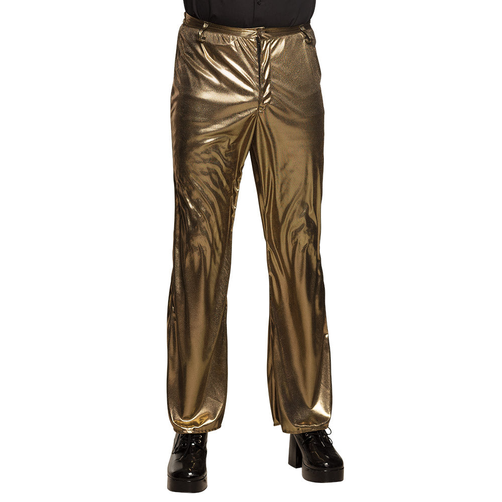 Pantalon Disco Homme Or Tailles M/L