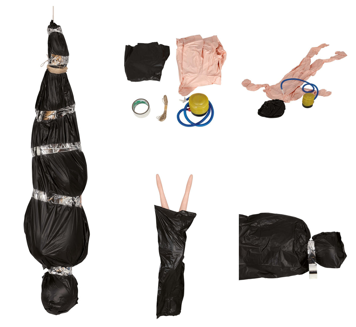 Cadavre Gonflable en Sac 55 cm – Décoration Halloween et Fêtes Terrifiantes
