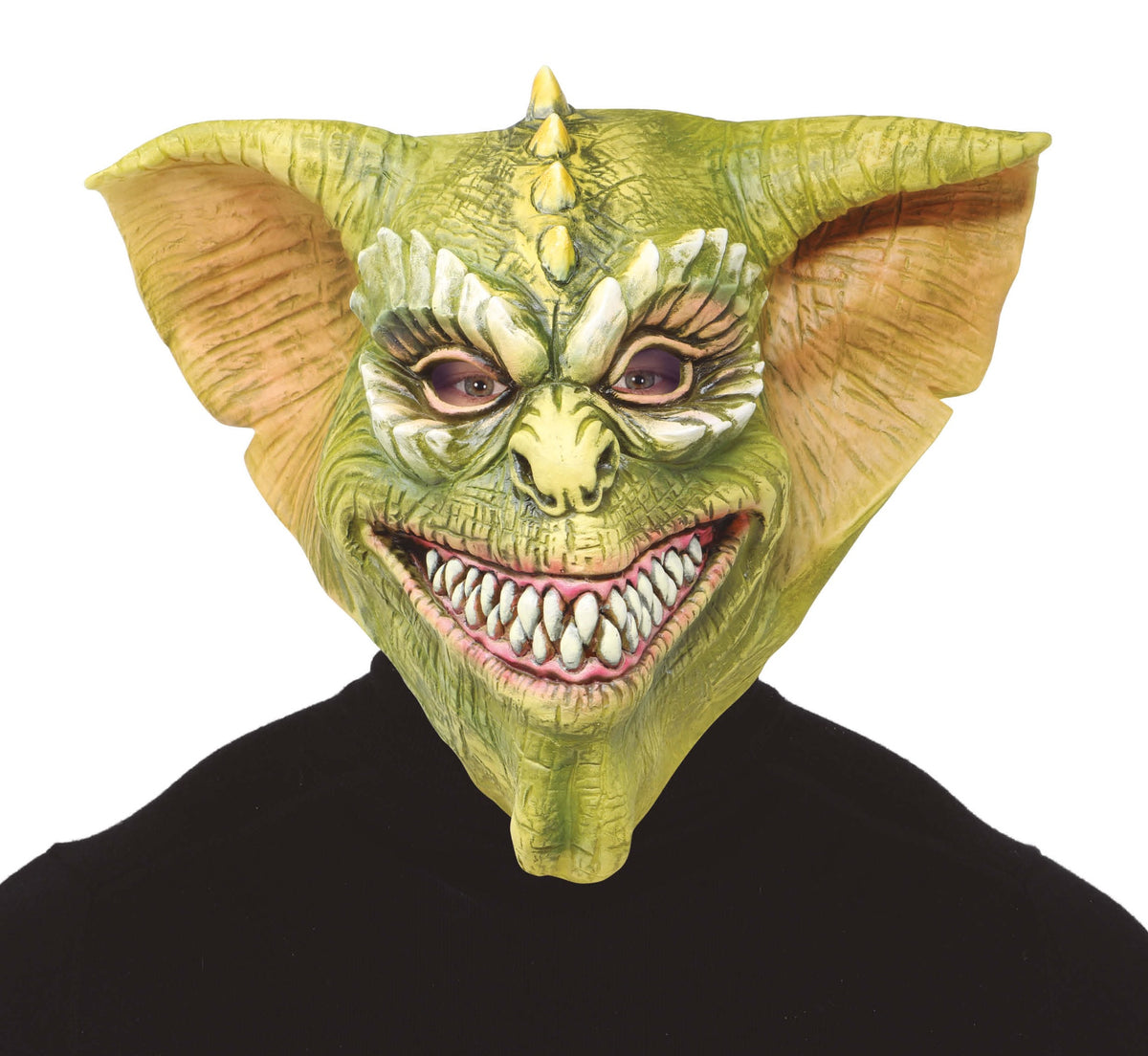 Masque Créature Maléfique Latex Vert – Halloween et Soirée Déguisée