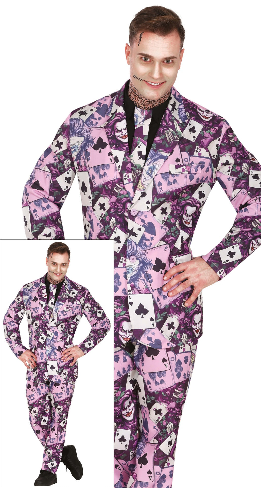 Costume Mr. Smile Lilas Adulte – Halloween et Soirée Déguisée