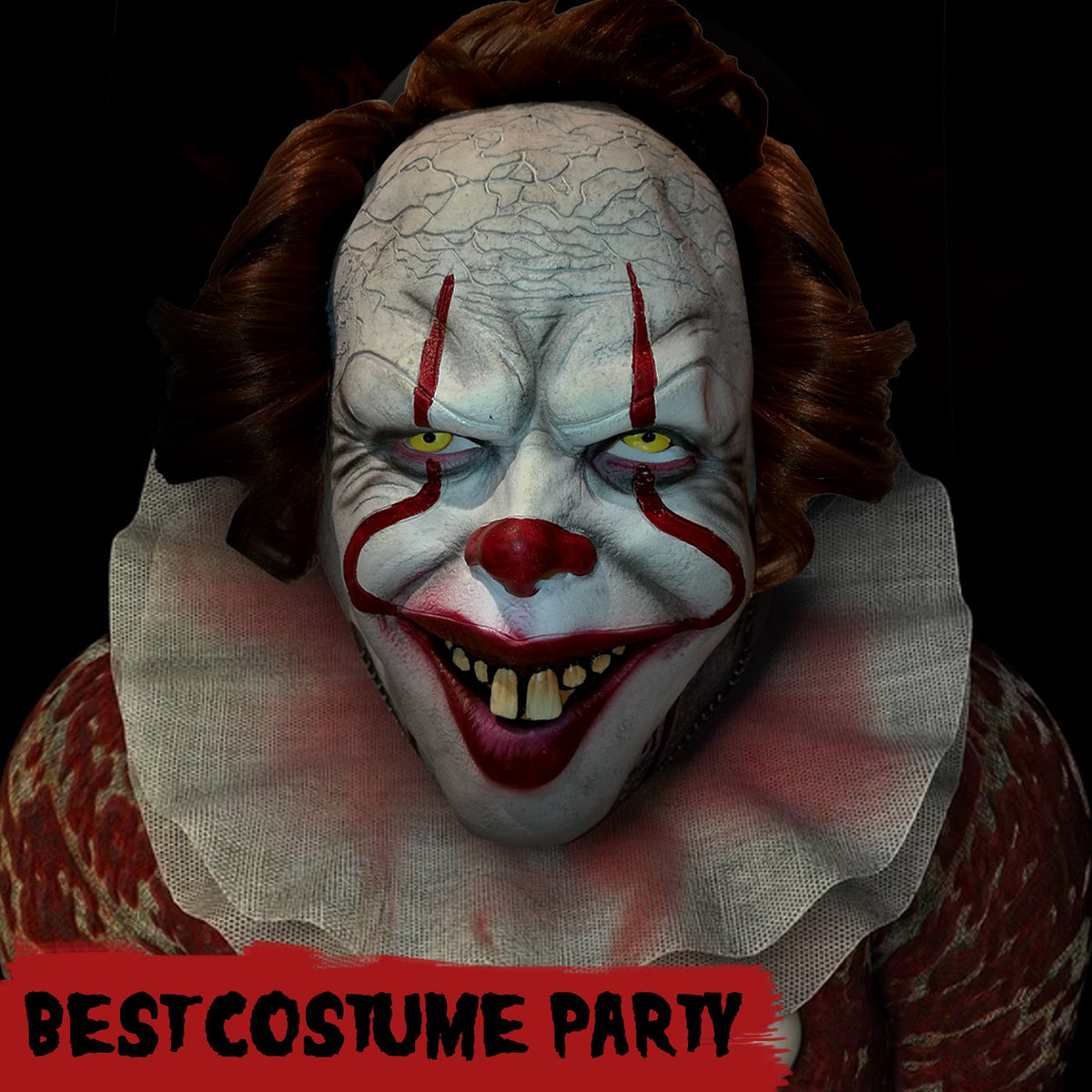 Masque Clown Intégral en Latex Original Cup – Halloween, Carnaval et EVG