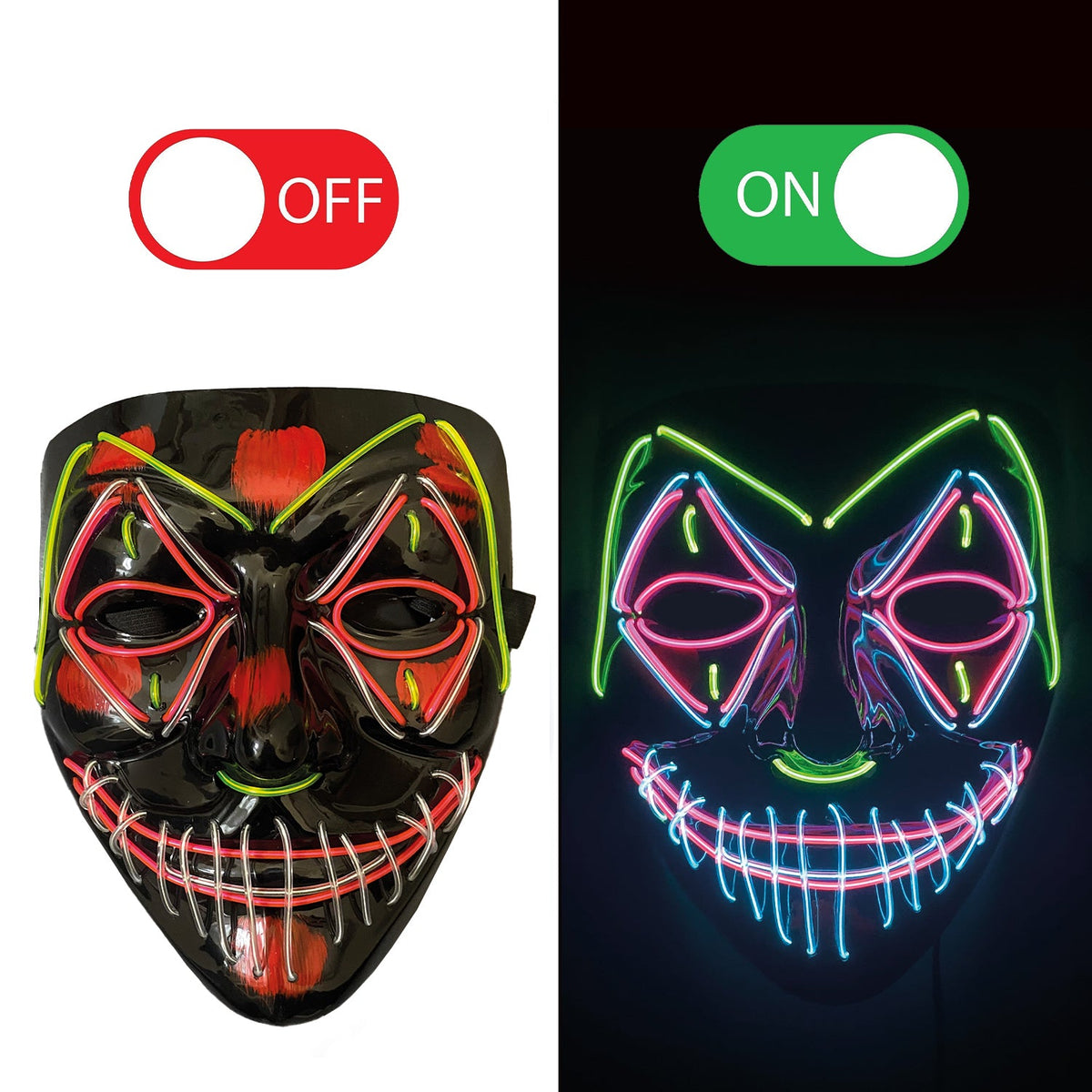 Masque LED Démon Mixte Original Cup – Halloween et Festival