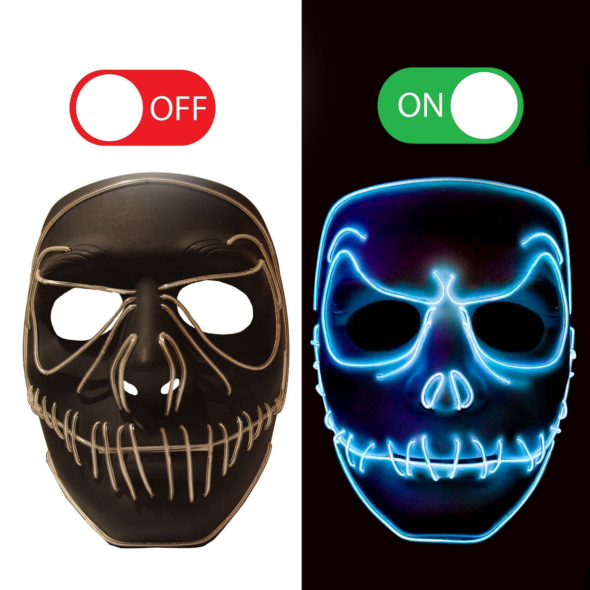 Masque LED Jack Original Cup – Halloween, Festival et Soirée Déguisée