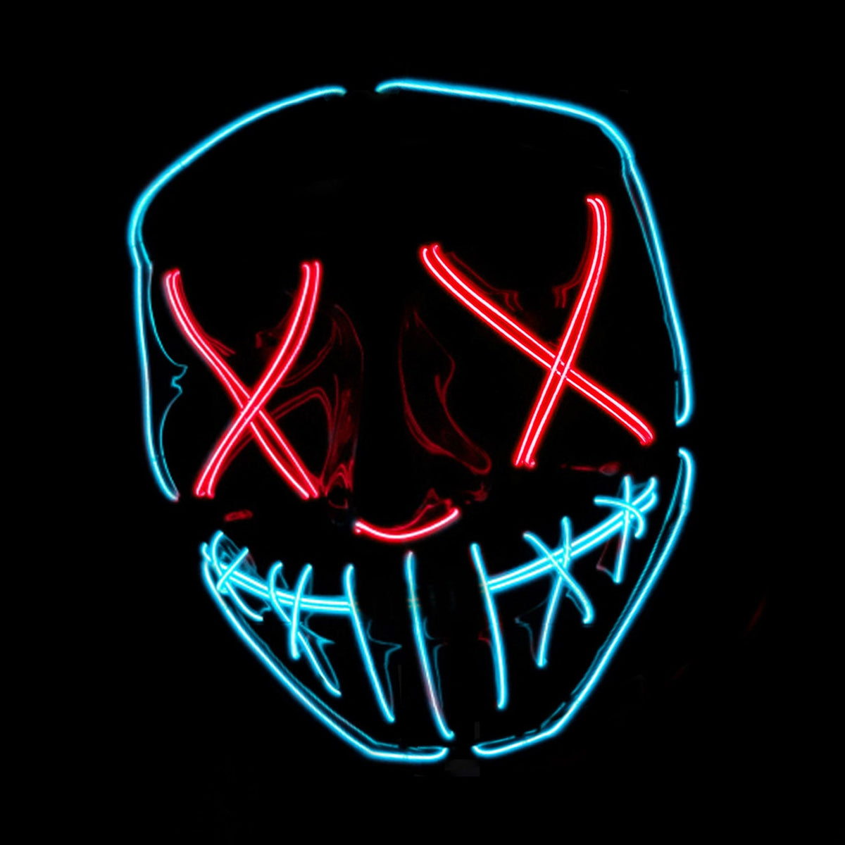 Masque LED Nightmare (Cauchemar) Yeux Rouges et Bouche Bleue Original Cup – Halloween