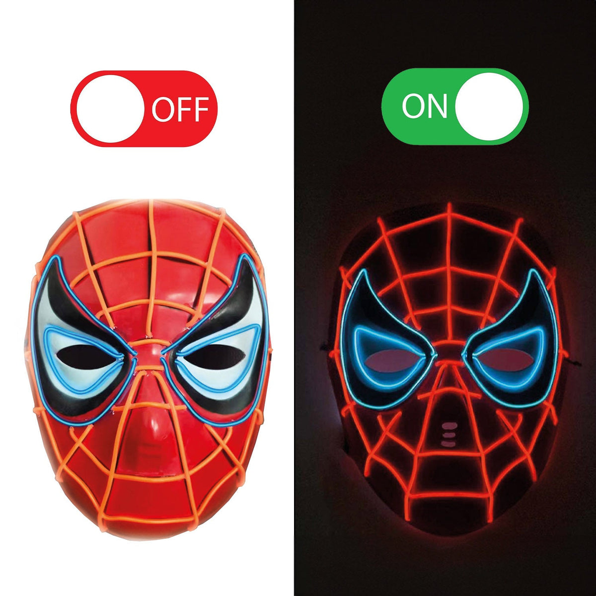 Masque LED Spider Original Cup – Soirée Déguisée, Carnaval et Halloween