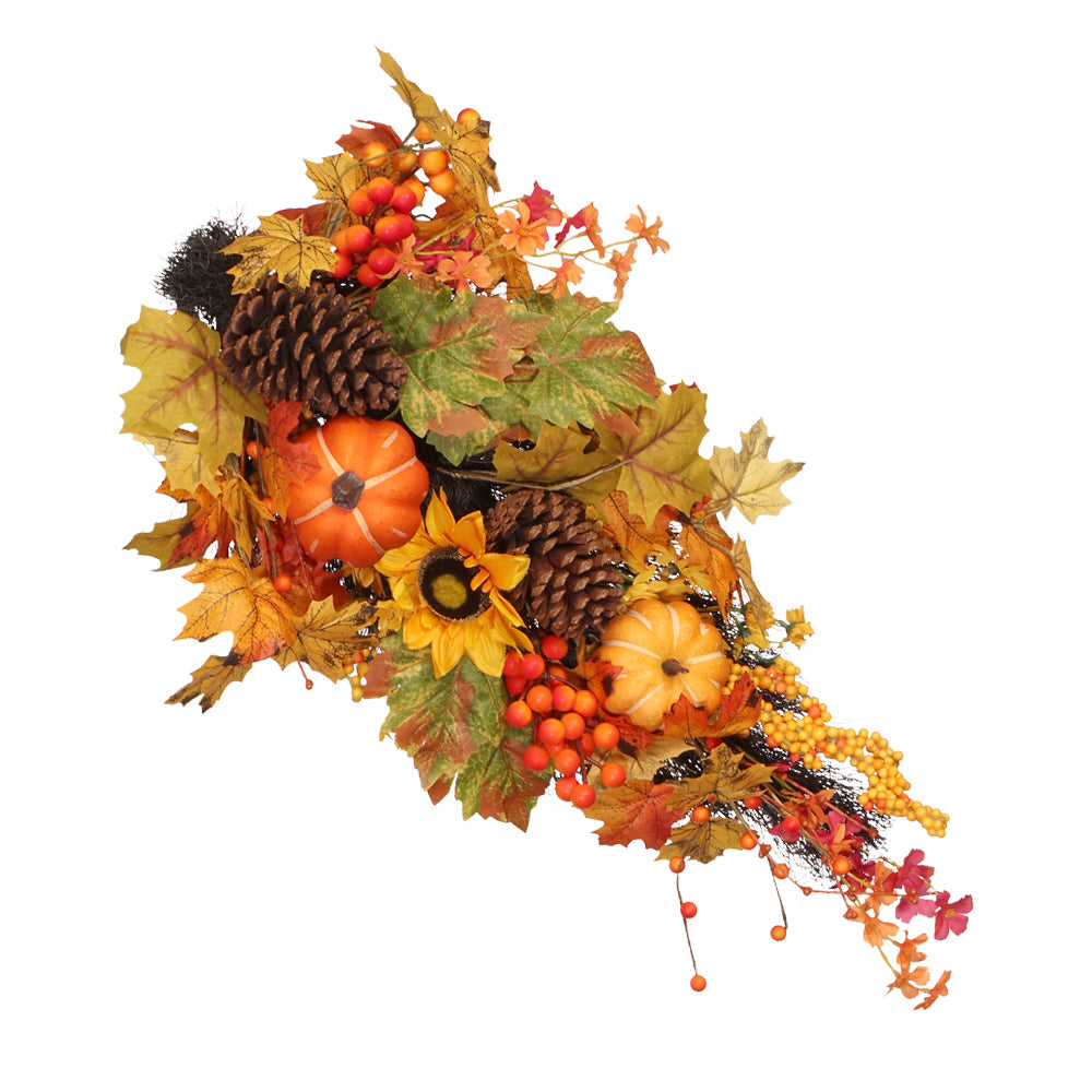 Suspension Automnale Tournesols et Citrouilles – Décoration d'Automne