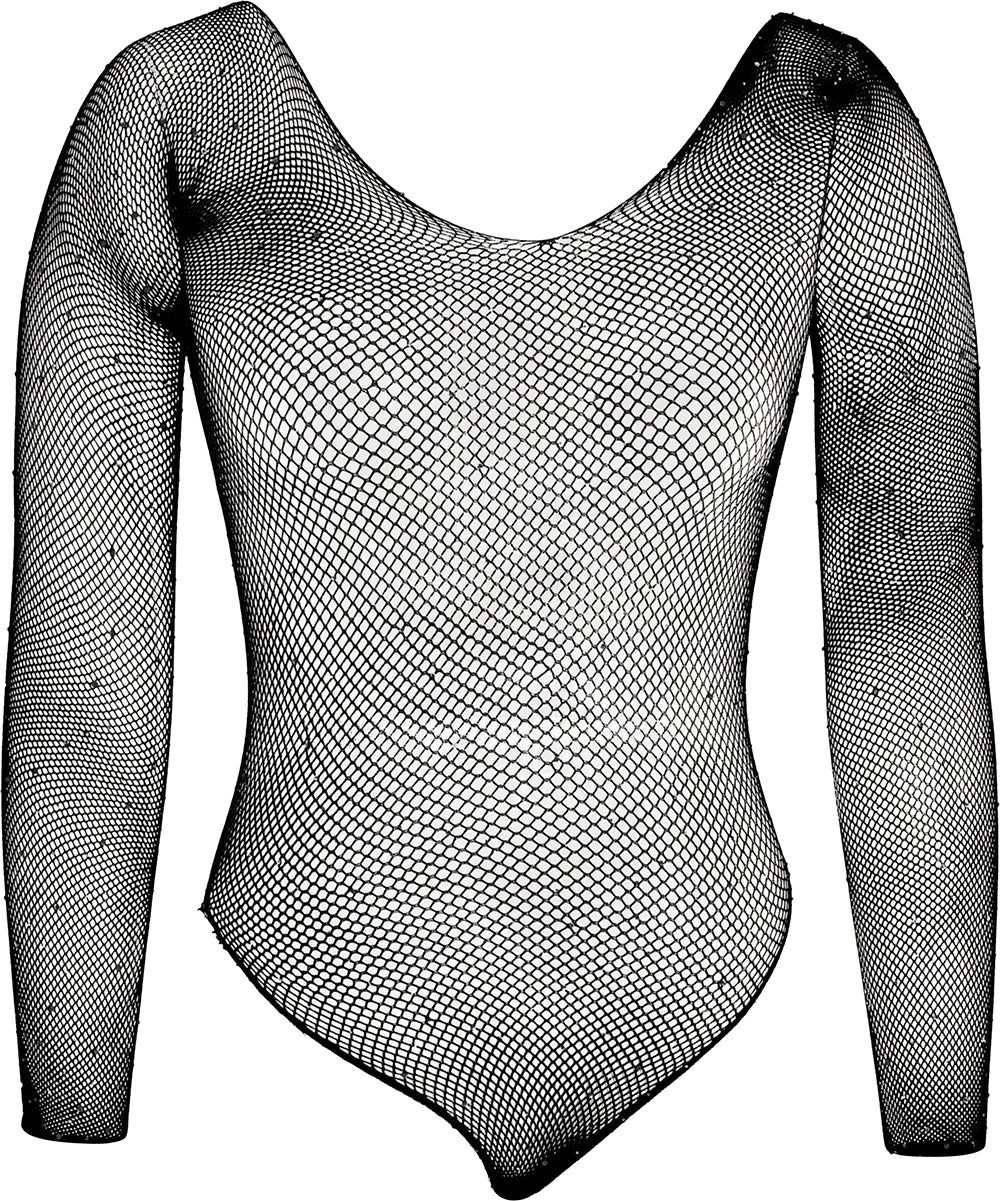 Body Noir à Strass Femme – Halloween et Soirée Costumée