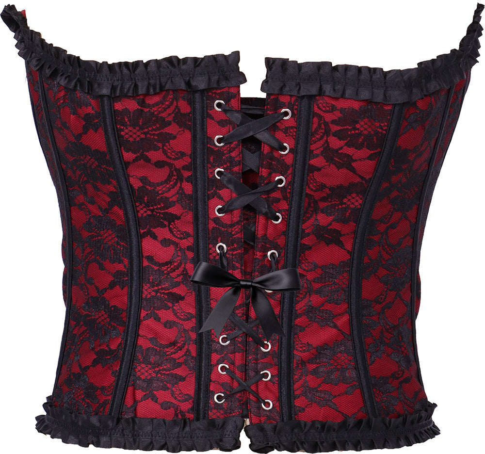 Corset Bordeaux Femme – Halloween et Soirée Costumée