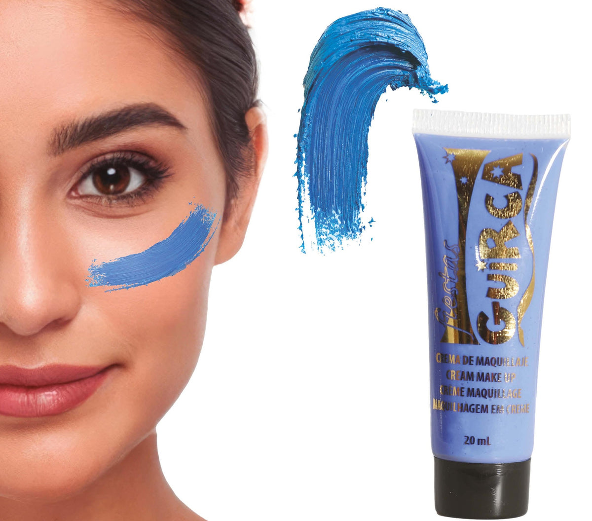 Tube de Maquillage Crème Bleu Foncé 20 ml – Déguisement et Carnaval