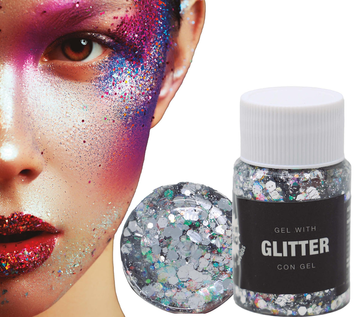 Gel à Paillettes Or et Argent – Festival, Anniversaire et Nouvel An
