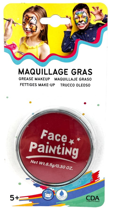 Pot de Maquillage Gras 8,5 g – 7 Couleurs pour Clown, Squelette et Carnaval