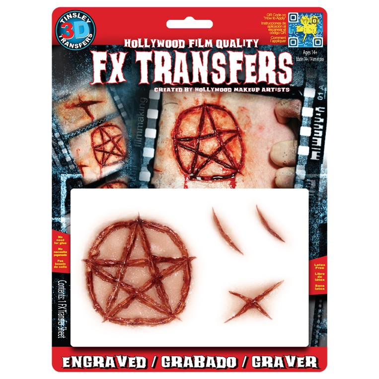 Transfert 3D Étoile Satanique – Maquillage Effet Spécial Halloween