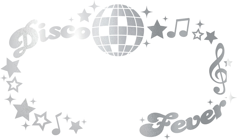 Glitter Face Disco Argent – Bijou de Visage Soirée Années 70