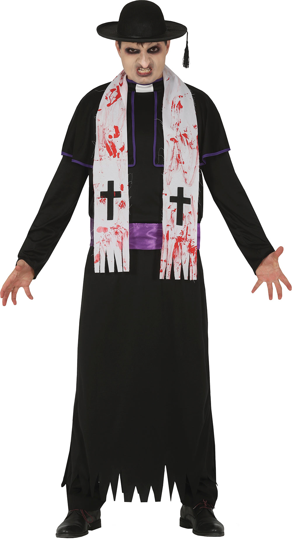 Déguisement Prêtre Zombie en Étole Adulte Homme – Halloween