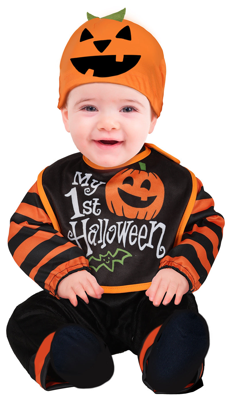 Déguisement Citrouille Combinaison avec Bavoir Bébé Garçon – Halloween
