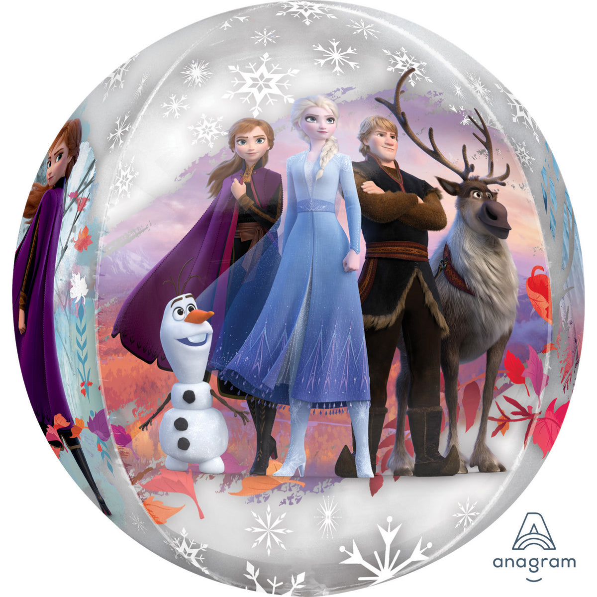 Ballon Hélium Sphère La Reine des Neiges 2 – Anniversaire Fille
