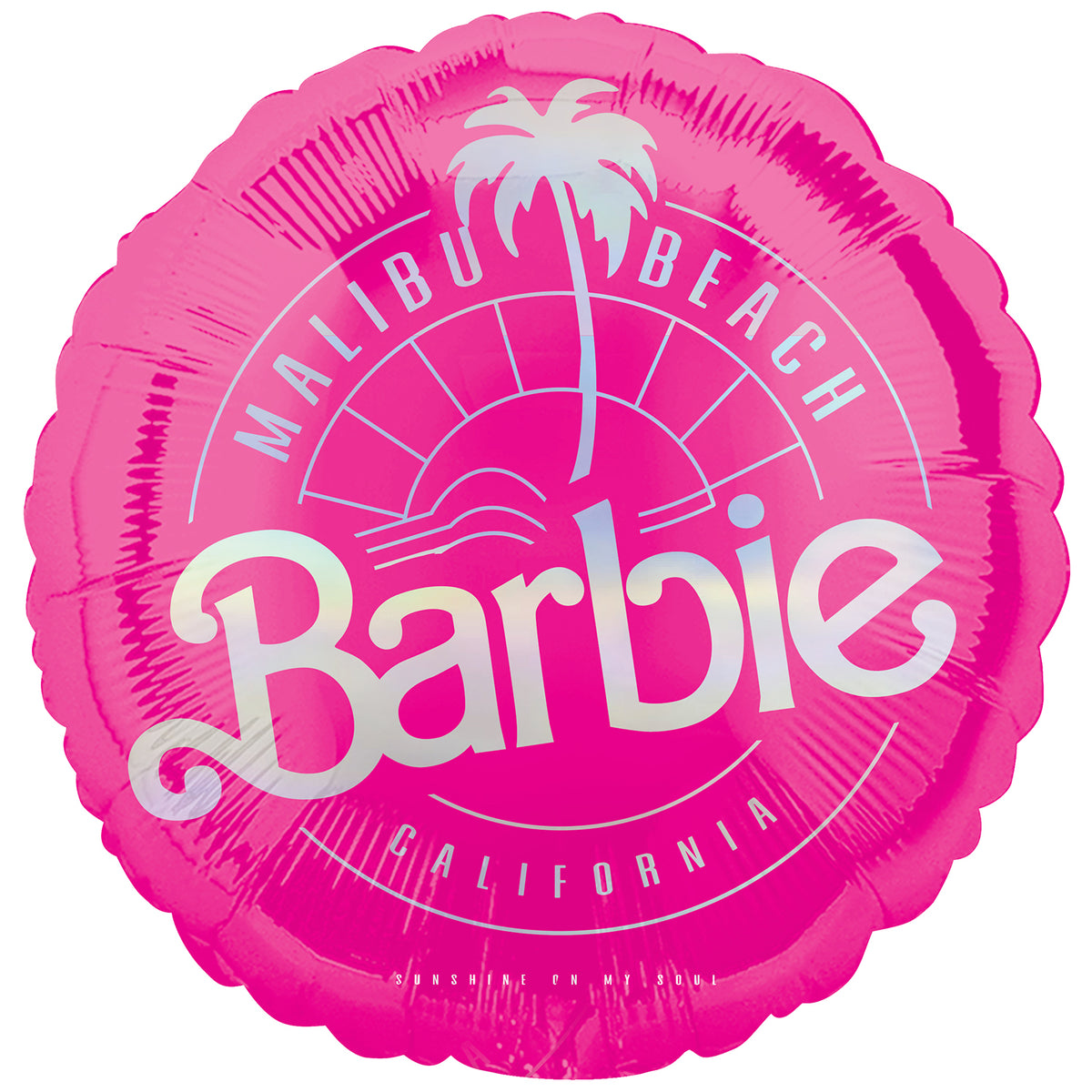Ballon Hélium Rond Barbie Malibu Beach – Anniversaire Fille