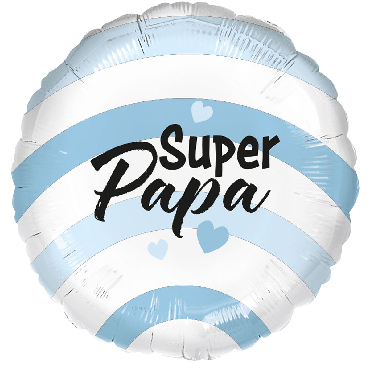 Ballon Hélium Rond Super Papa Bleu et Blanc – Fête des Pères