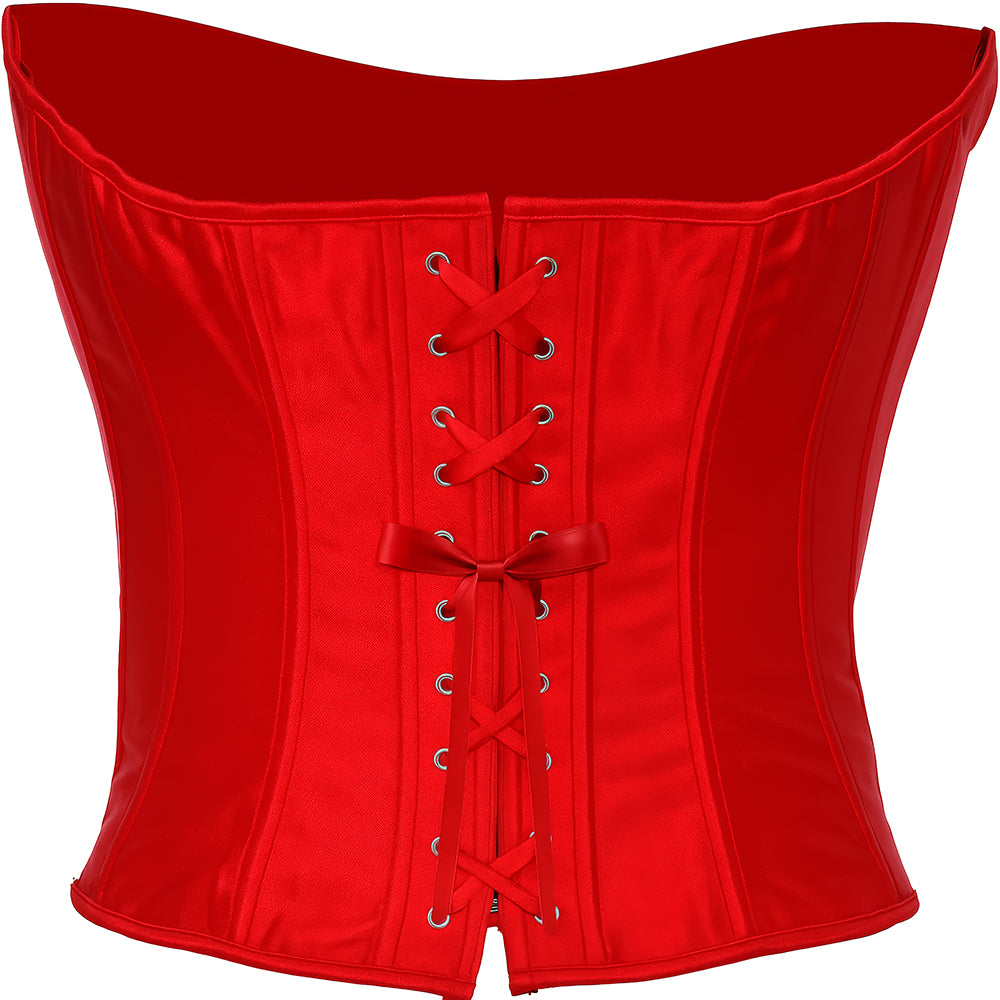 Corset Lisse Rouge Adulte – Marquise et Soirée Costumée