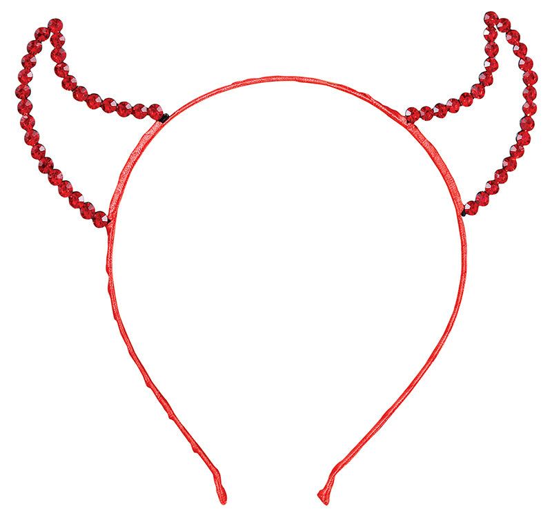Serre-tête Démon Métallisé Rouge Adulte – Déguisement Halloween