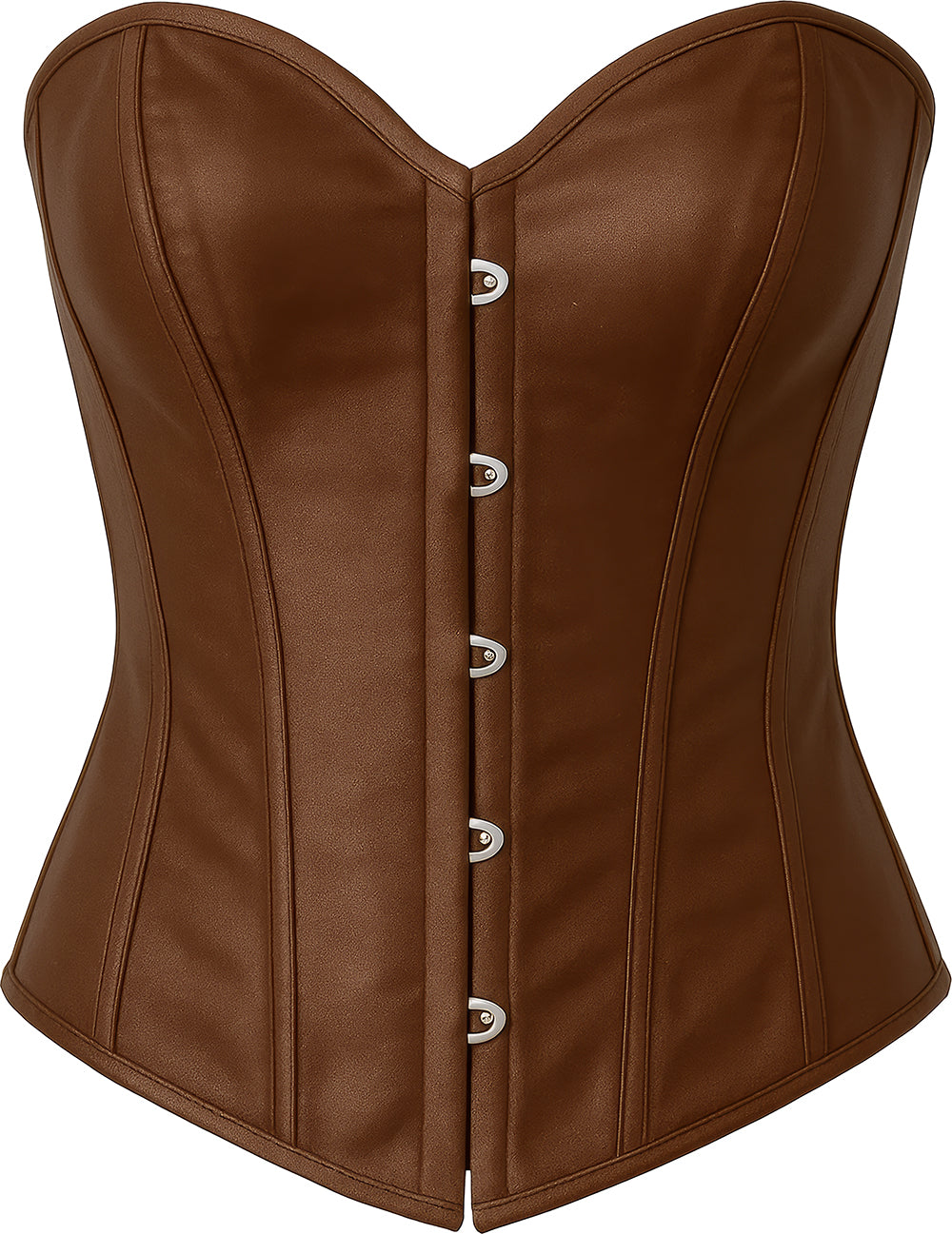 Corset Lisse Marron Adulte – Halloween et Soirée Costumée