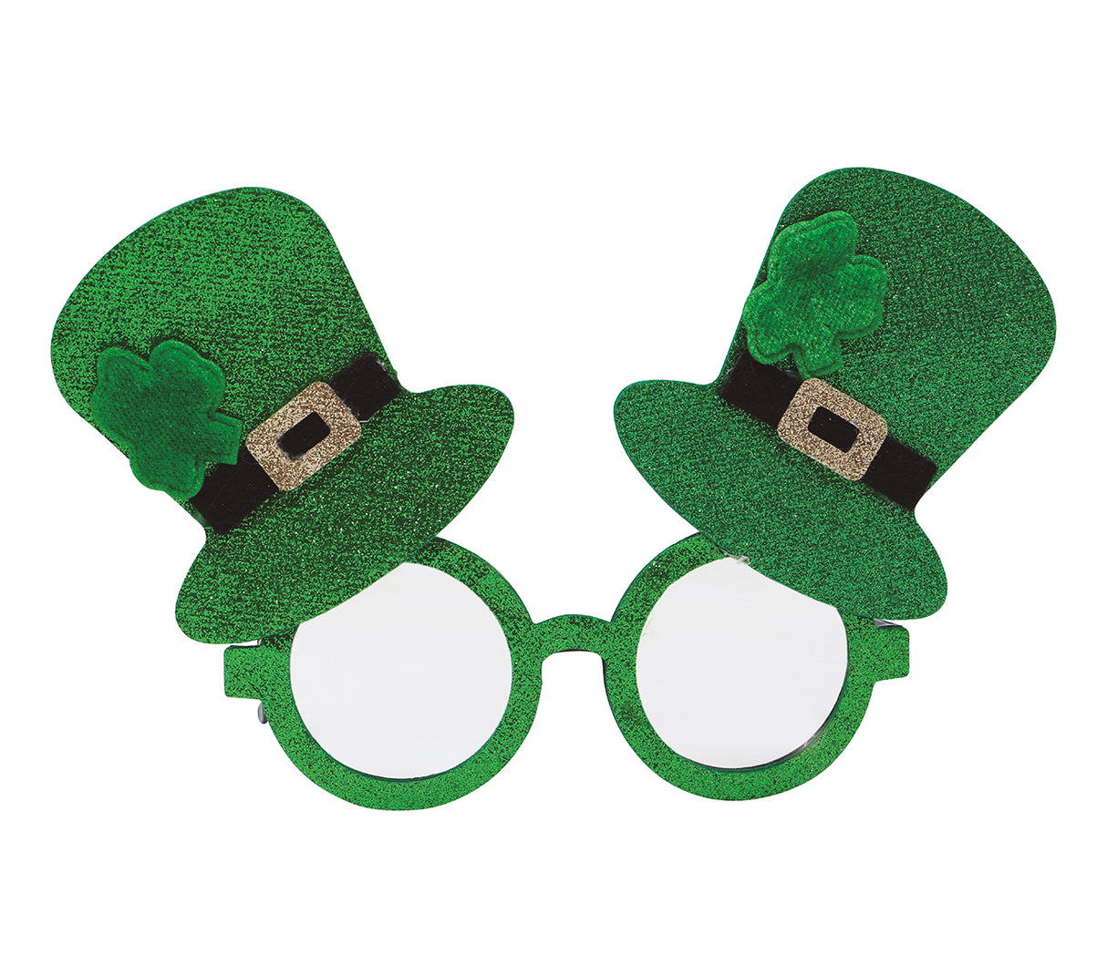 Lunettes vertes festives Saint-Patrick en PVC
