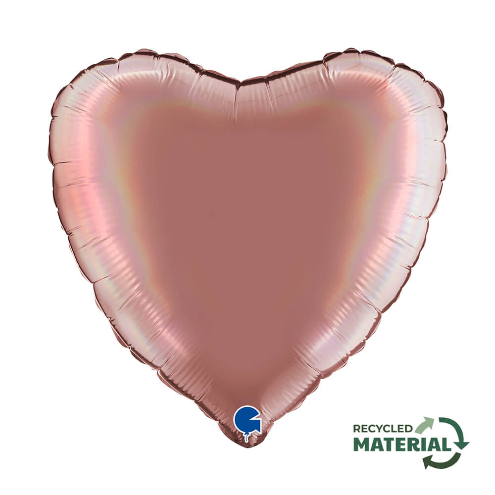 Heart-shaped balloon - Holographic rainbow effect - 36 cm - Helium inflation available in store