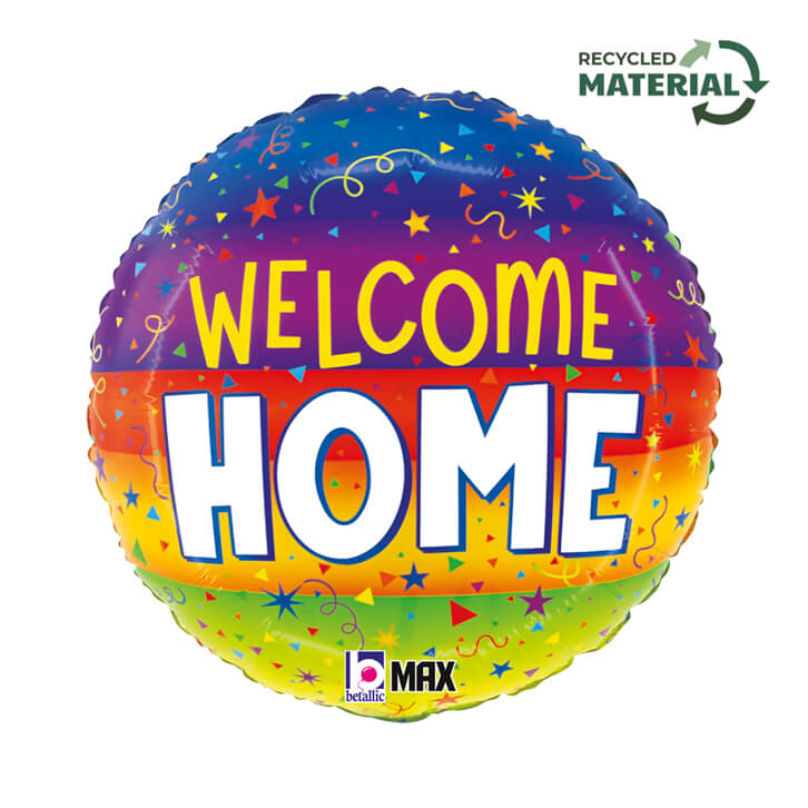 Welcome Home round balloon - 14" - Helium inflation in store