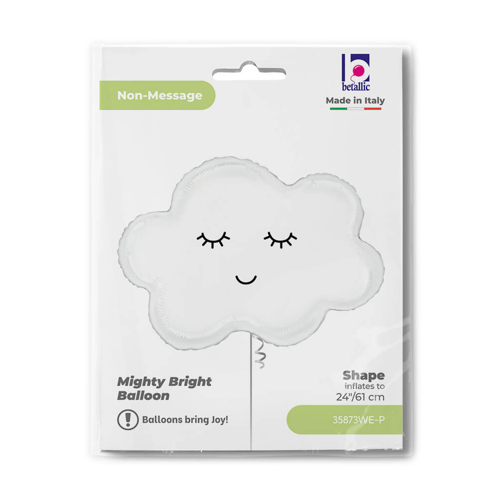 Ballon nuage blanc - 24" - Gonflage Hélium en boutique