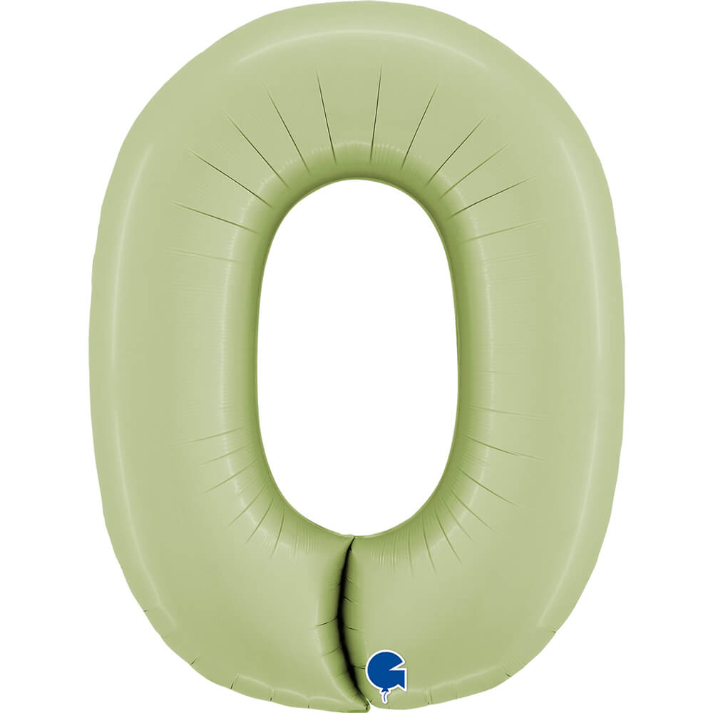 Number balloon - satin olive green - 40" - Helium inflation in store