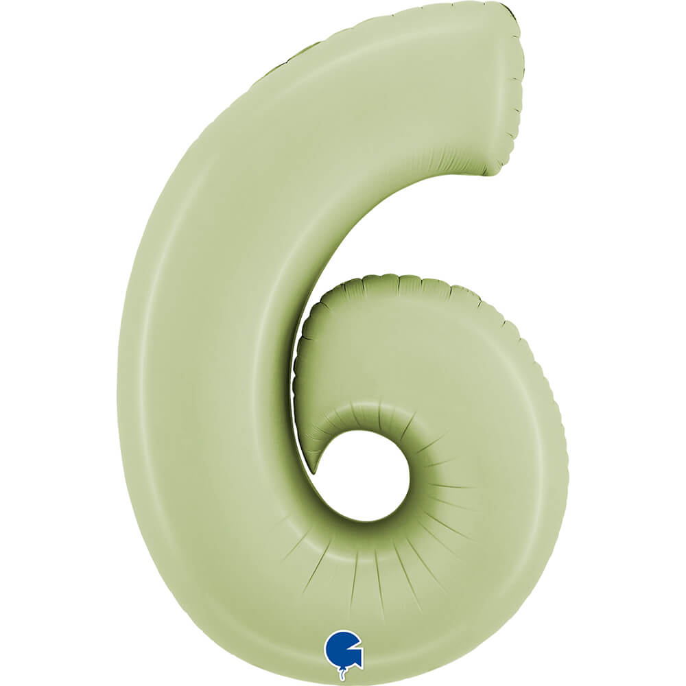 Number balloon - satin olive green - 40" - Helium inflation in store
