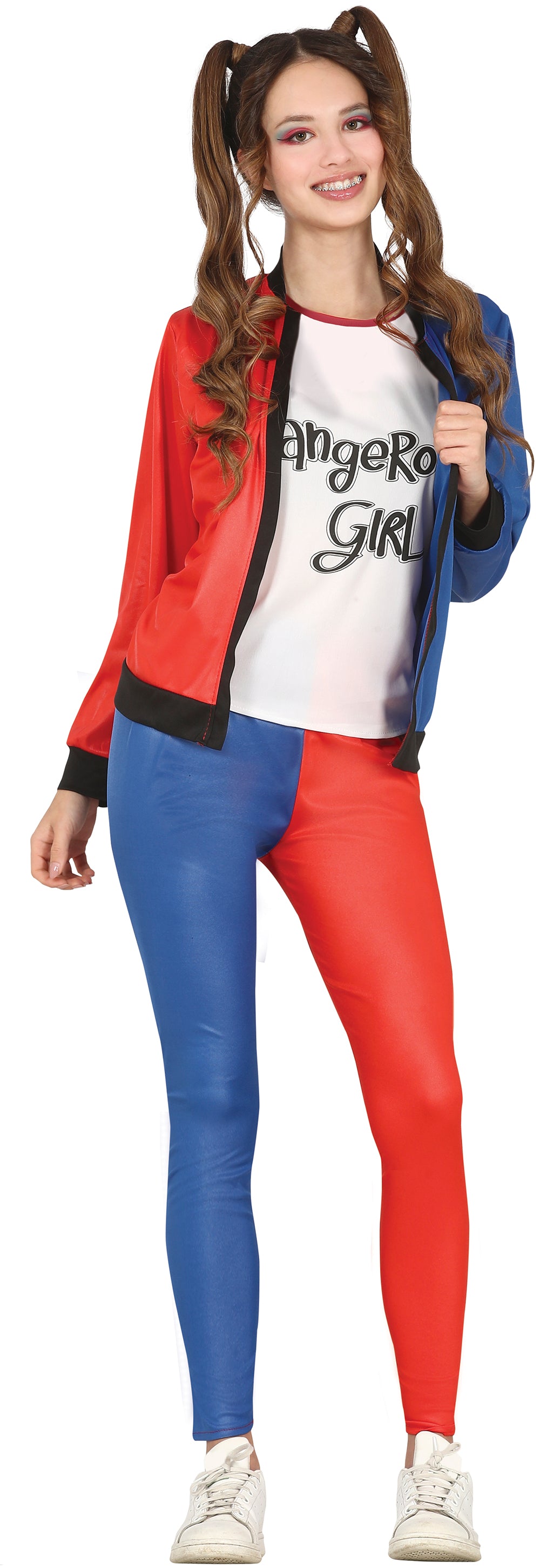 Déguisement fille dangereuse bleu et rouge - 14-16 ans - Halloween