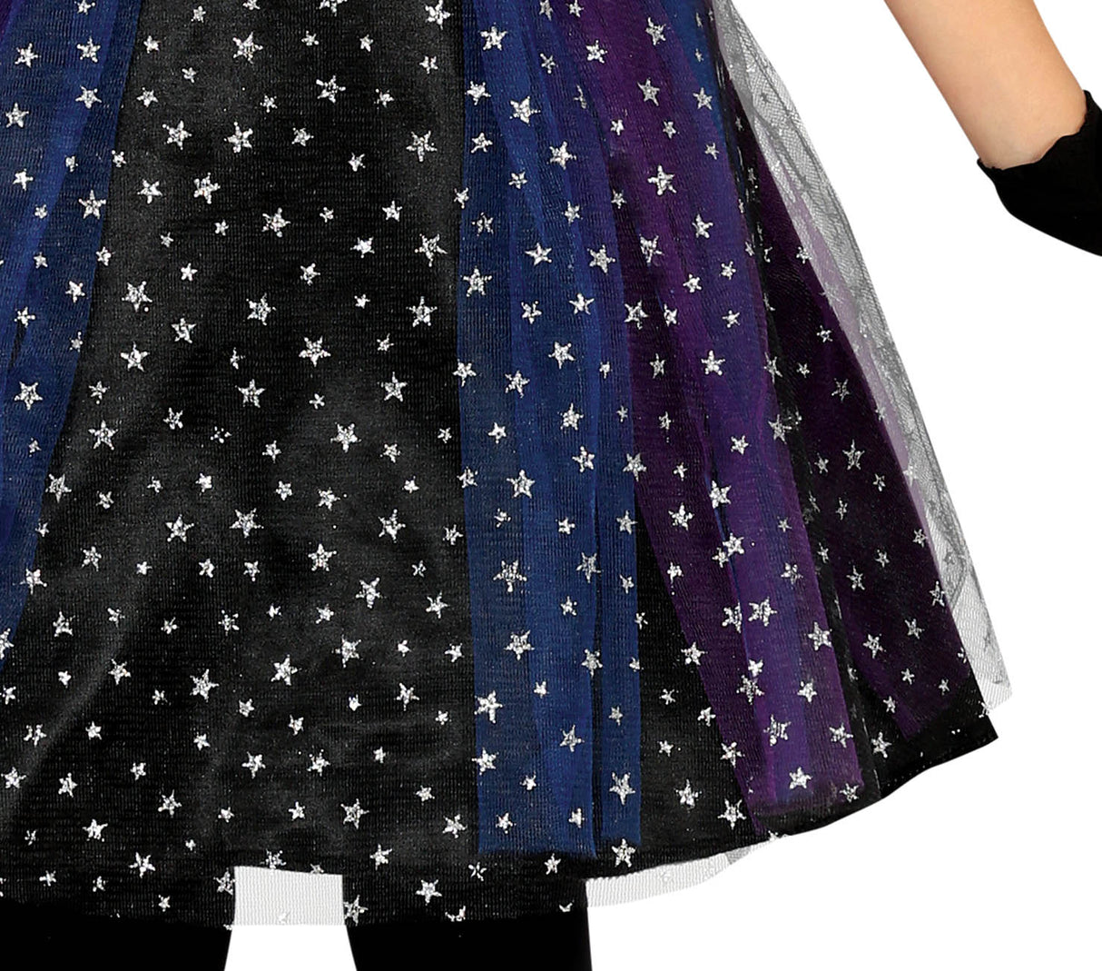 Déguisement sorcière étoilée noir et lilas enfant 5-6 ans