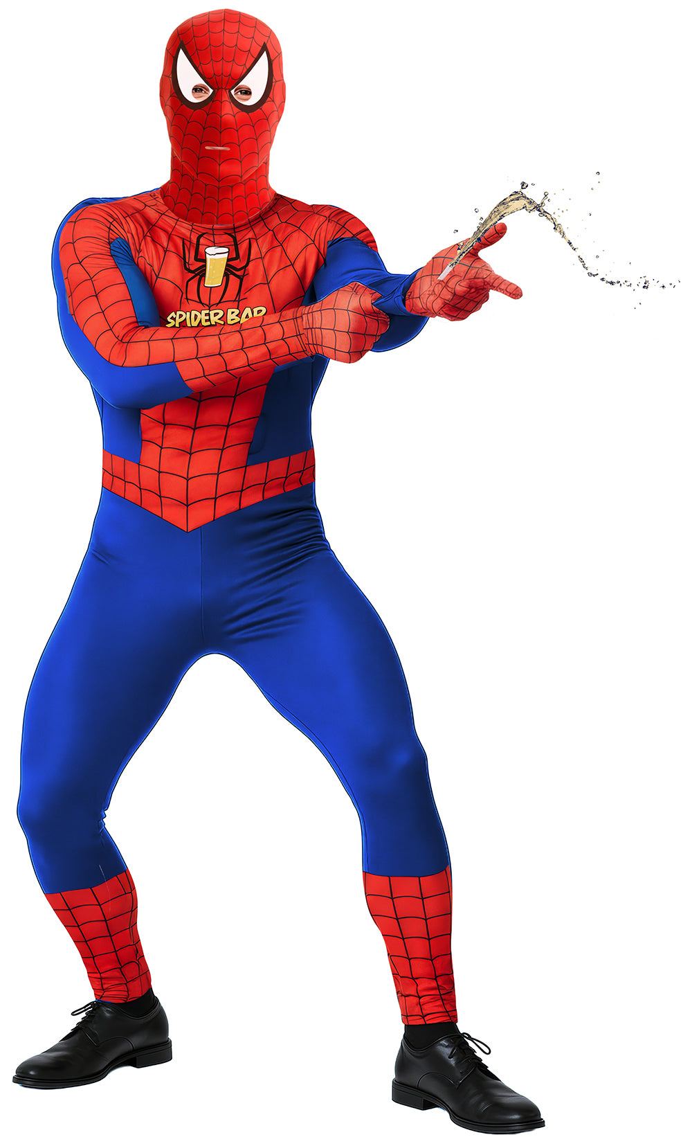 Men's Spider Bar Costume - Hood, Gloves, and Jumpsuit