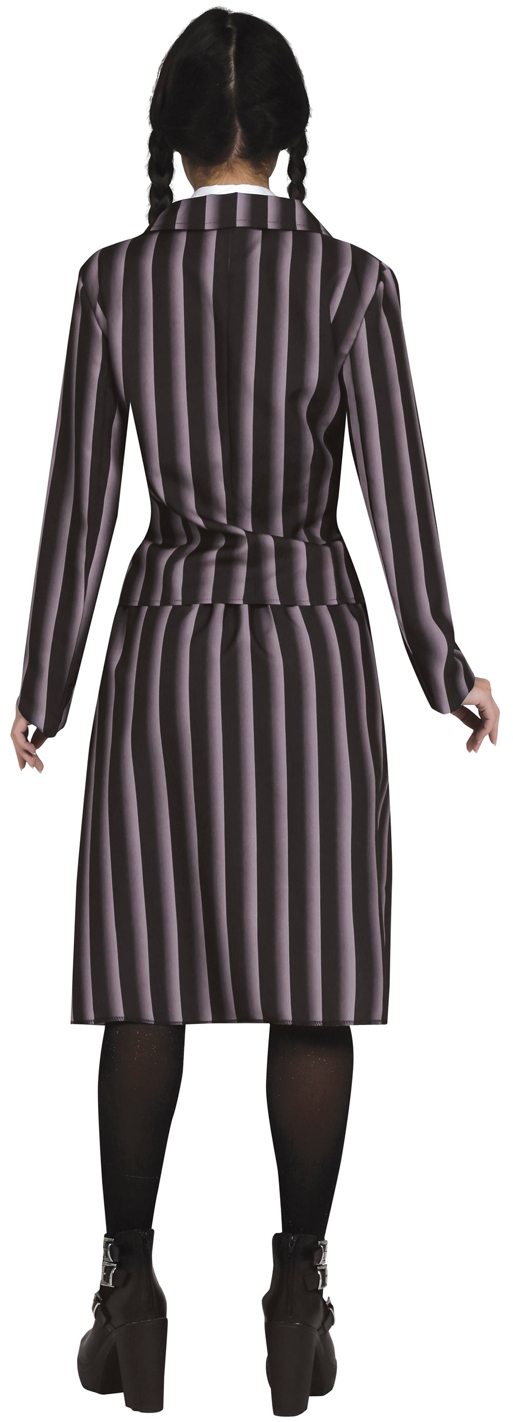 Black and grey adult gothic student costume